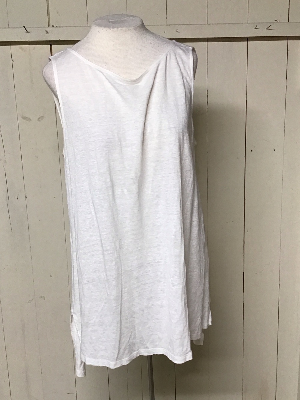 Eileen Fisher 100% Organic Linen White Long Tunic Medium